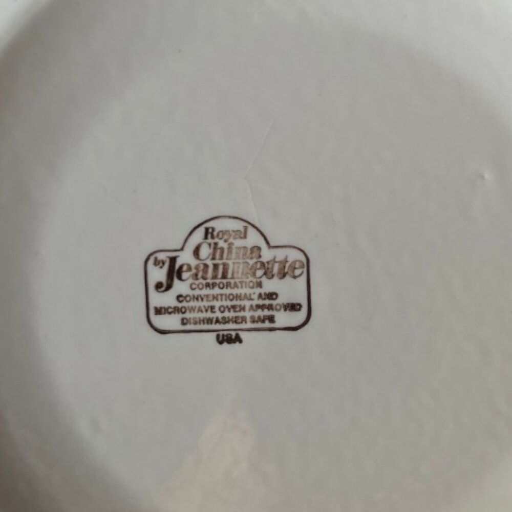 Vintage Royal China Jeannette Cheesecake Recipe Pie Plate 11” USA Brown Accents - Picture 10 of 11